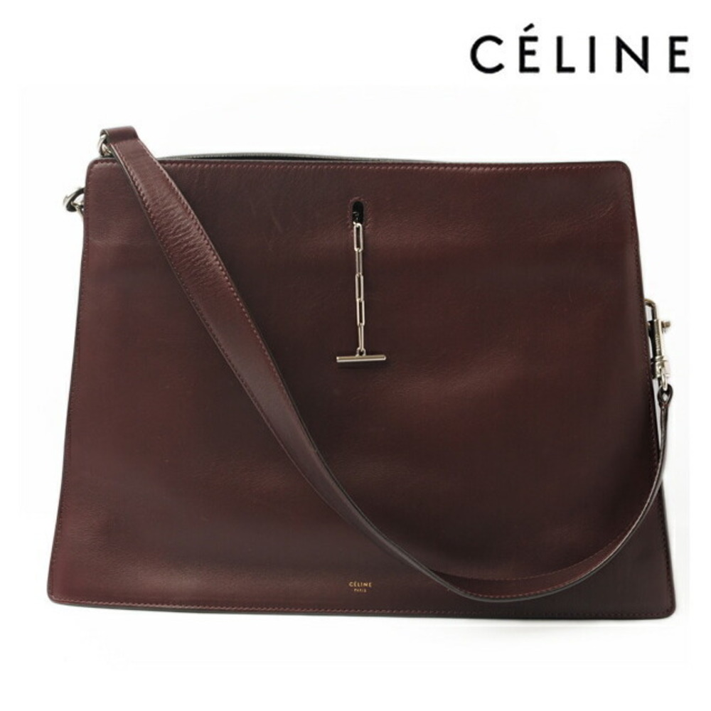 Celine Blood Shoulder Bag Clutch Bordeaux